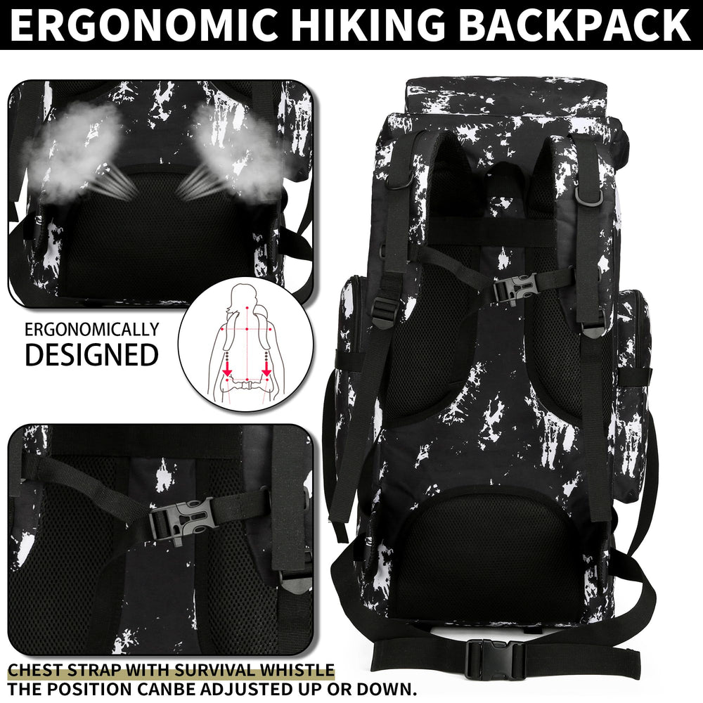 WWINTMING hiking backpack thick back padding supports comfort on long treks.