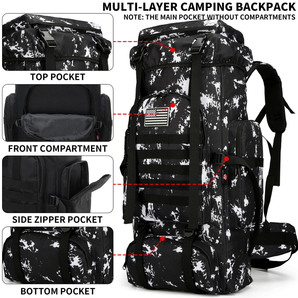WWINTMING hiking backpack water-resistant 900D fabric protects belongings.