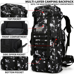 WWINTMING hiking backpack water-resistant 900D fabric protects belongings.