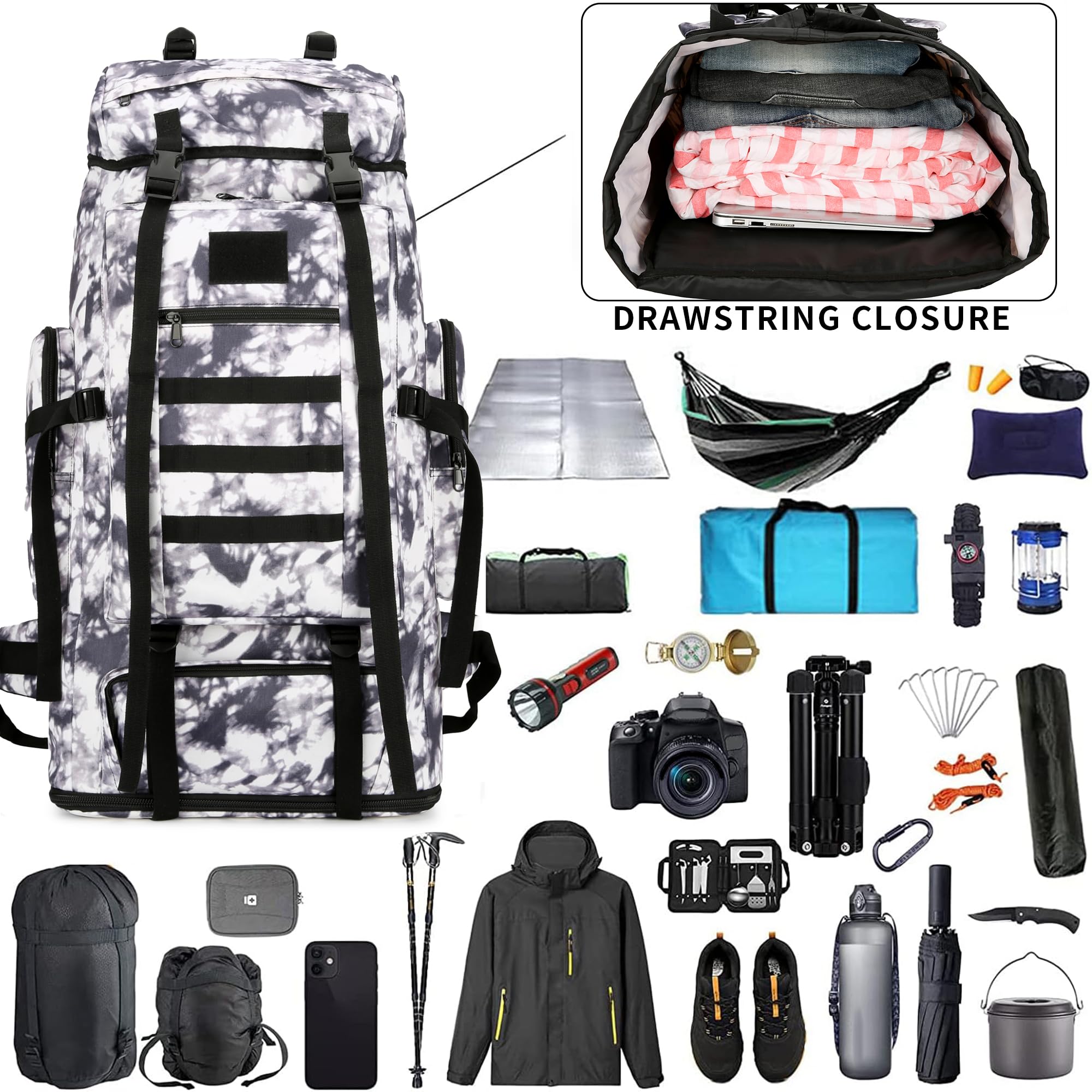 WWINTMING external MOLLE system enables attachable gear for modular setups.