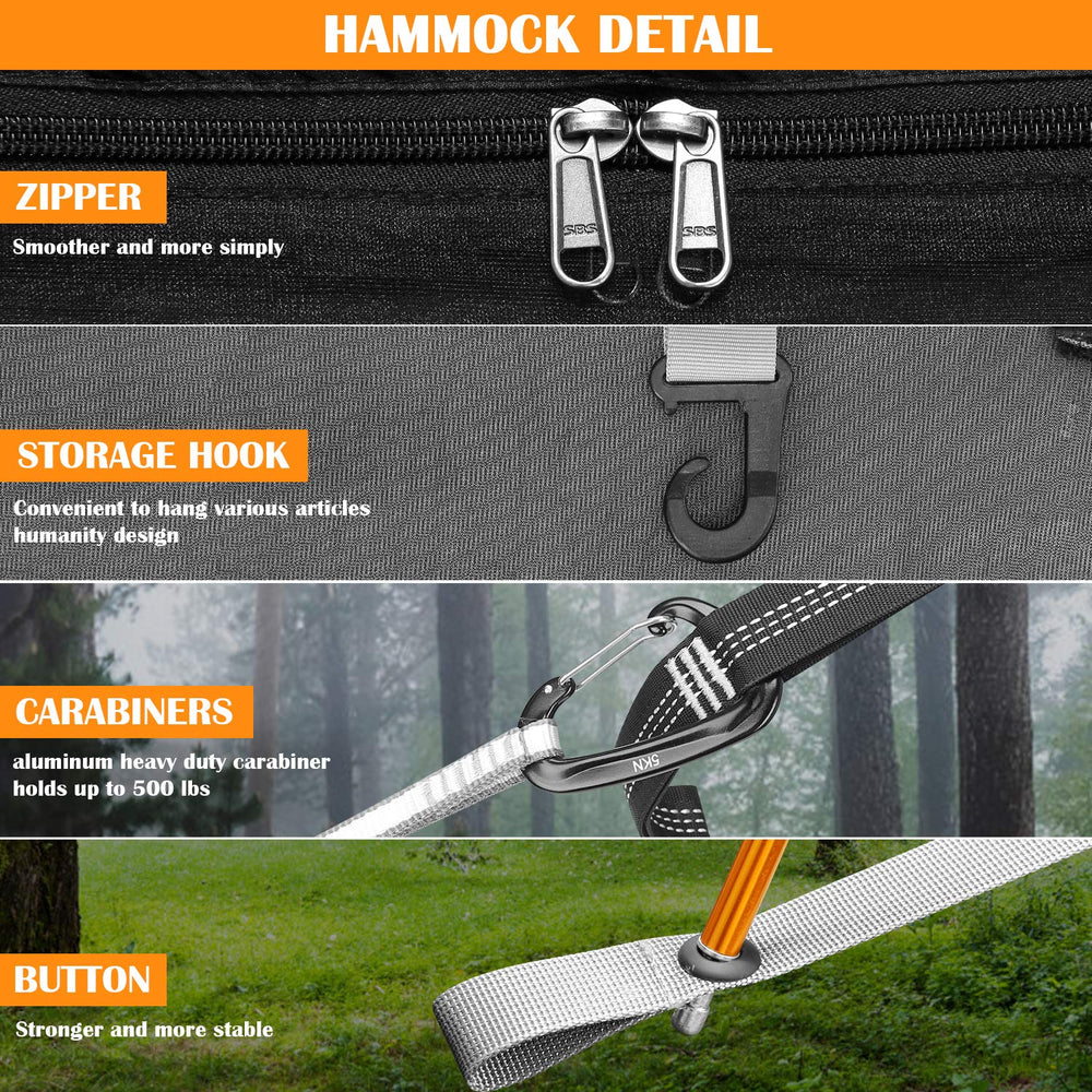 WWINTMING patent camping hammock rainfly cover keeps you dry during rain.
