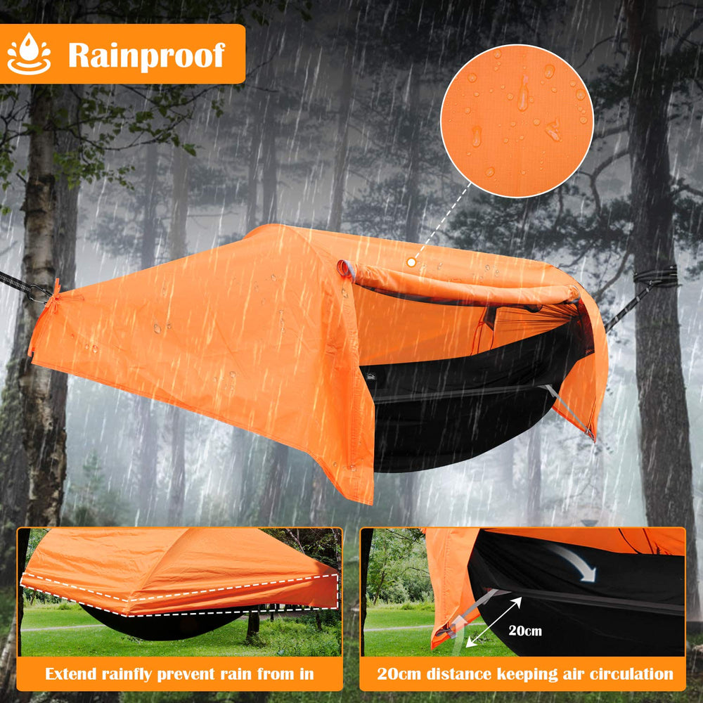 WWINTMING pop-up hammock setup enables quick, hassle-free installation.