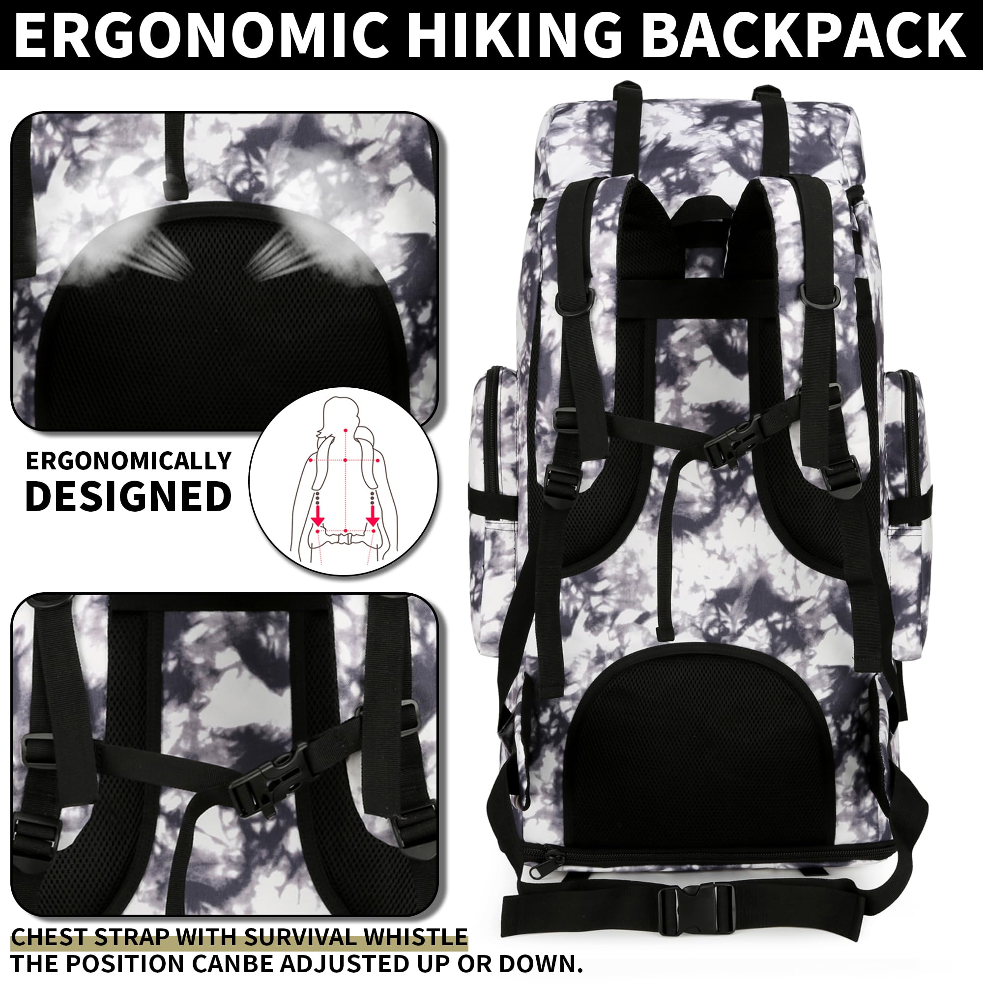 WWINTMING breathable shoulder straps reduce fatigue during long hikes.