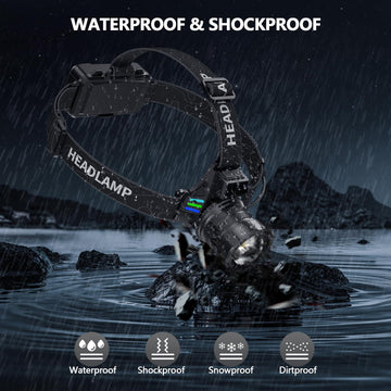 WWOAA headlamp supports camping, hiking, fishing, and emergencies.
