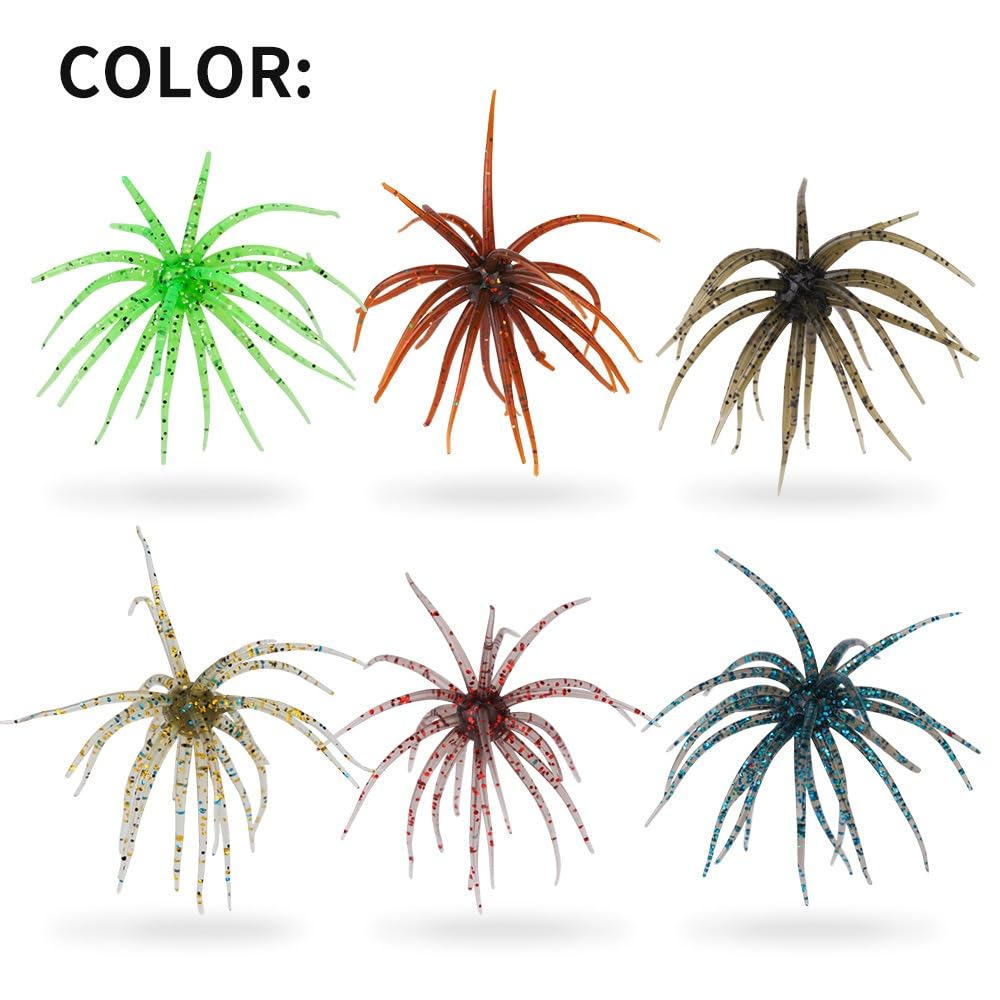 Wxbimksza sea urchin lure glitter-scale dark-brown improves silhouette in deep water.