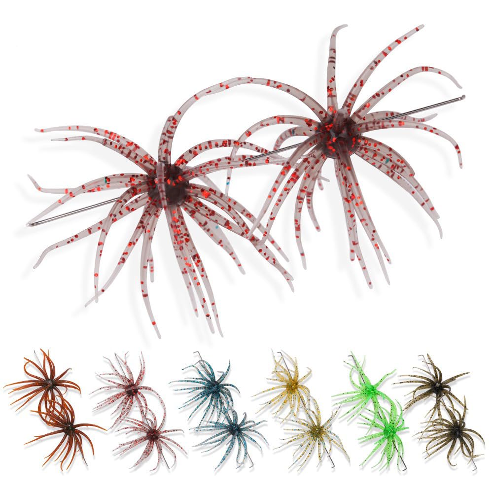 Wxbimksza sea urchin lure with glitter scales boosts bass visibility underwater.