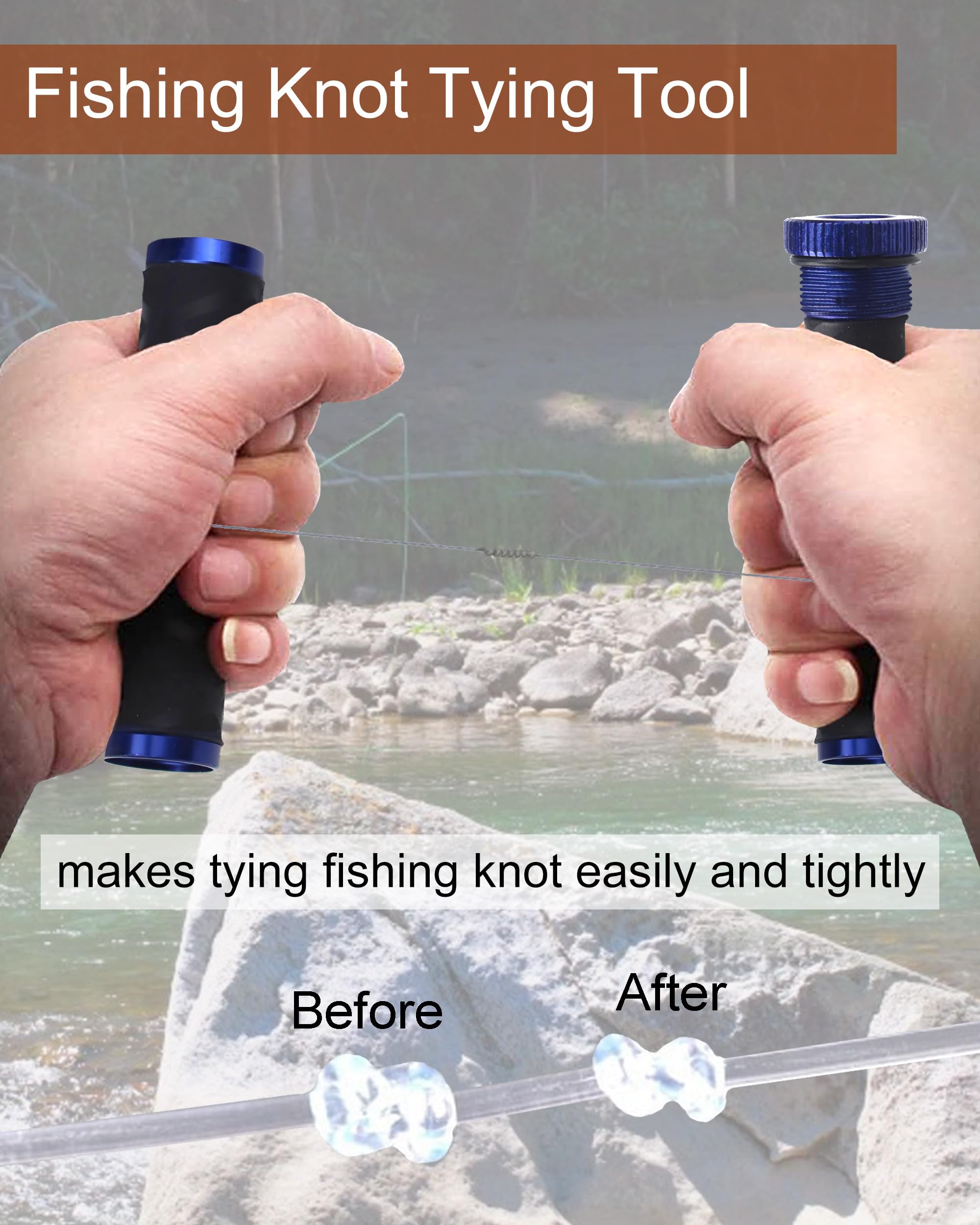 Knot pulling tool assisting with various fishing knots