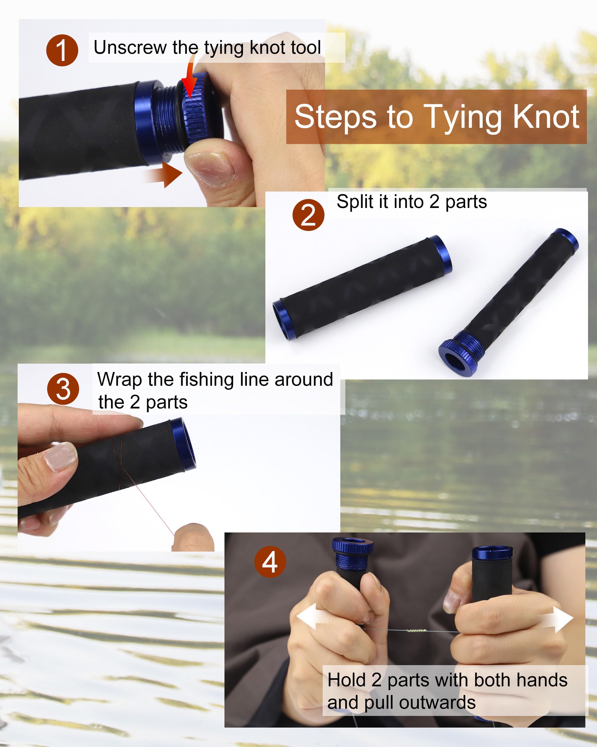 Corrosion-resistant fishing knot helper for precise knot tying