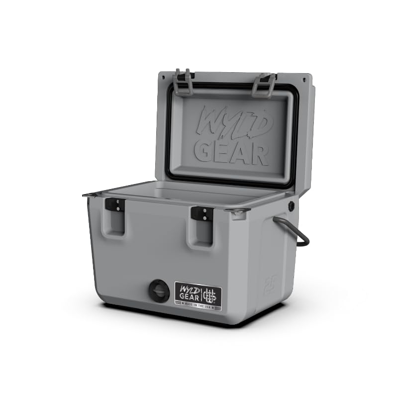 Wyld Gear 25qt Freedom cooler with rotomolded shell for rugged outdoor use.