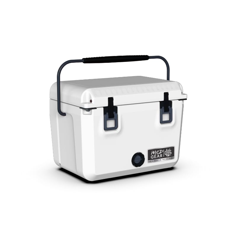 Wyld Gear 25qt Freedom Series cooler side grip demonstrating easy transport to boat or campsite.