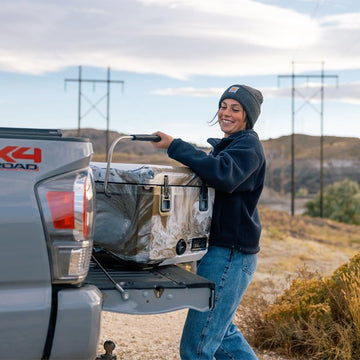 Wyld Gear 25qt Freedom tan-tone — rugged, portable cooler for camping and boating.