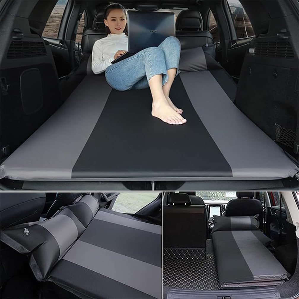 WYMZF back-seat inflatable mattress with inflation pump setup