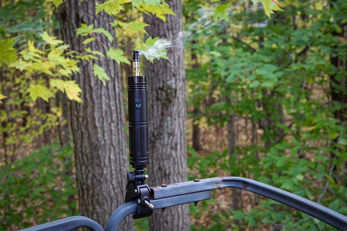 Wyndscent hunting scene shows deer approach using scent lure responsibly