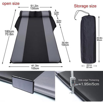 Bottom noise-block design for quieter sleeping in a car
