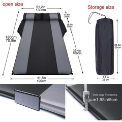 Bottom noise-block design for quieter sleeping in a car