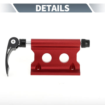 X AUTOHAUX aluminum alloy fork mount in red highlights anti-corrosion durability.