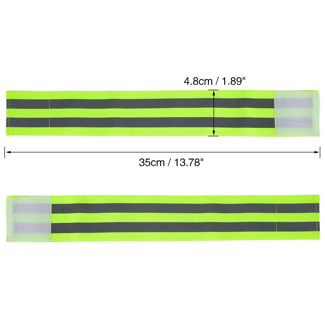 X AUTOHAUX green reflective band rolled for compact storage.