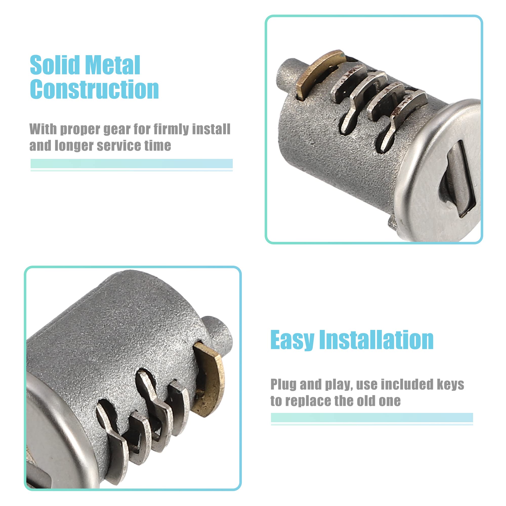 X AUTOHAUX installation-ready lock core with clear steps for quick upgrade