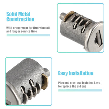 X AUTOHAUX installation-ready lock core with clear steps for quick upgrade