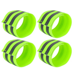 X AUTOHAUX reflective wristbands in green with 360° reflective strips for night safety.