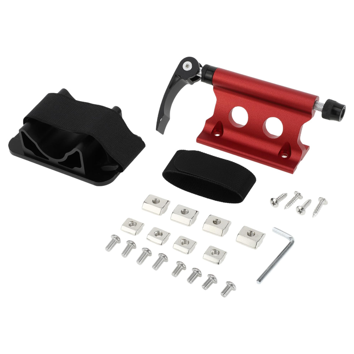 X AUTOHAUX universal quick-release bike fork mount in red, ready for fast setup.