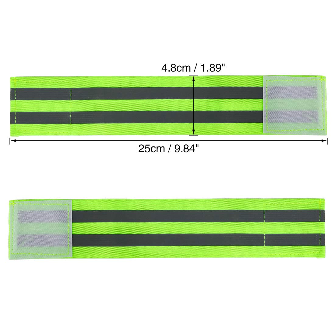 X AUTOHAUX green wristbands for night-time visibility during outdoor activities.