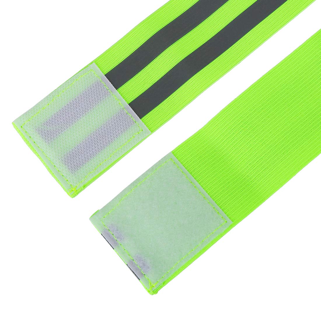 X AUTOHAUX green reflective wristbands for urban safety during dawn or dusk.
