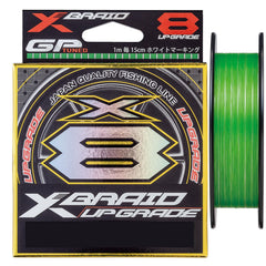 X BRAID X8 green spool with white marks enabling easy length checks.