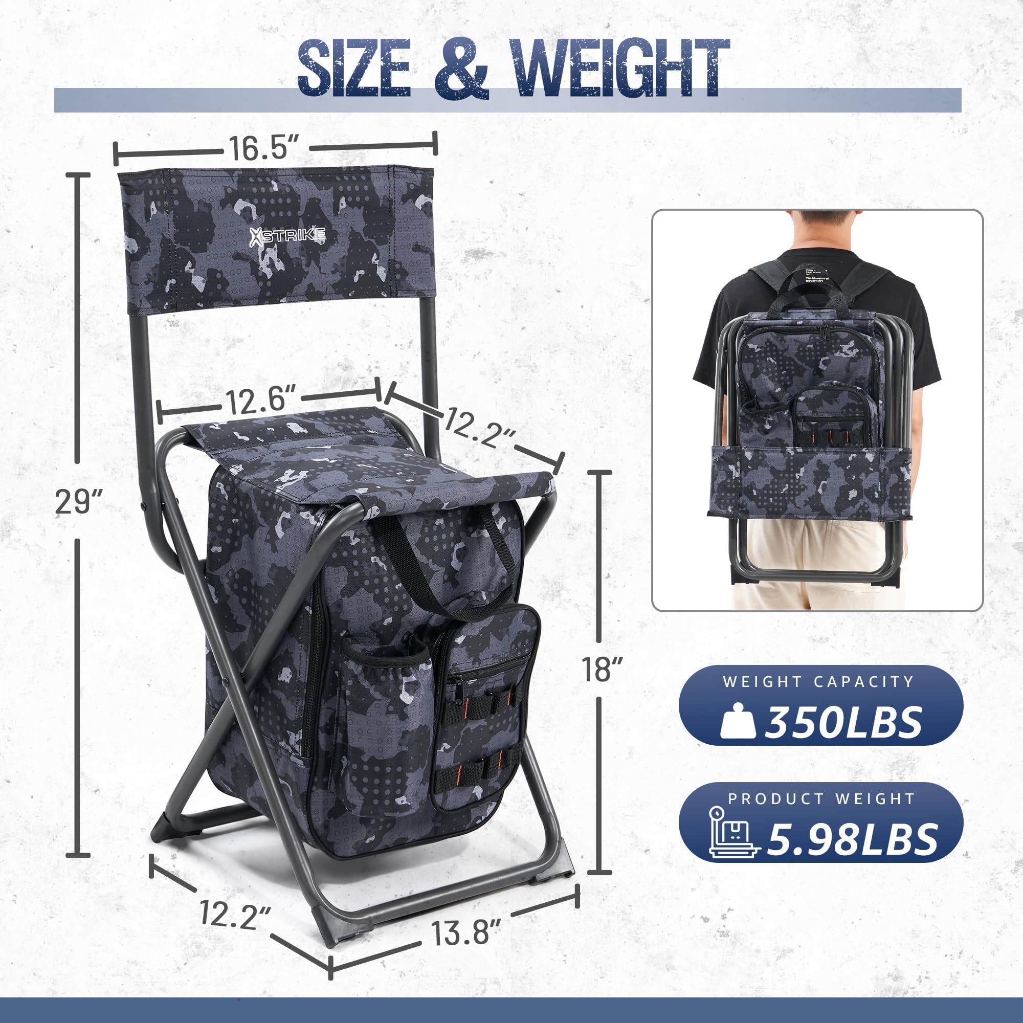 X Strike cooler bag exterior with cup holder, keeps beverages handy during fishing.