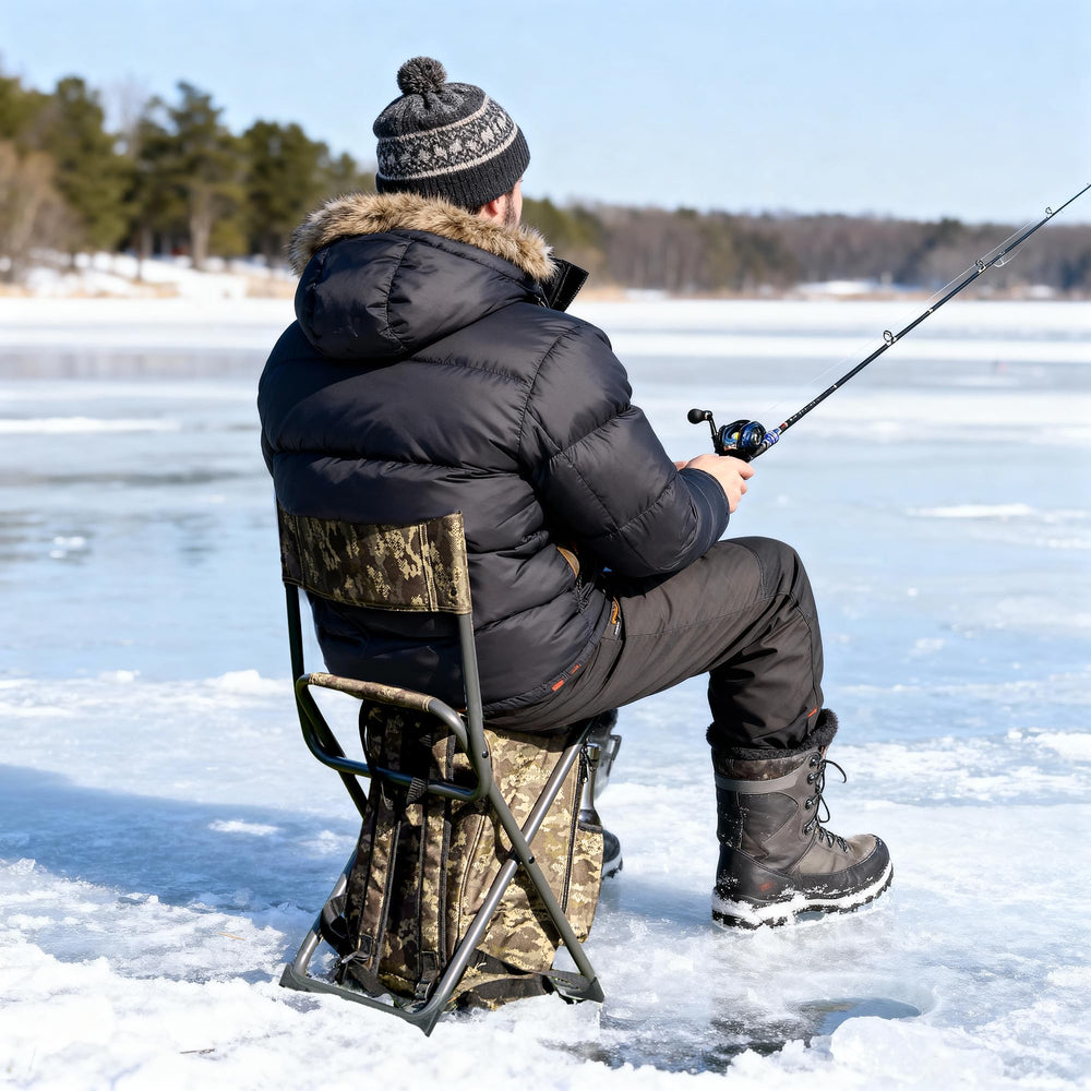 X Strike chair cooler shows cup holder and pliers hanger for easy access.