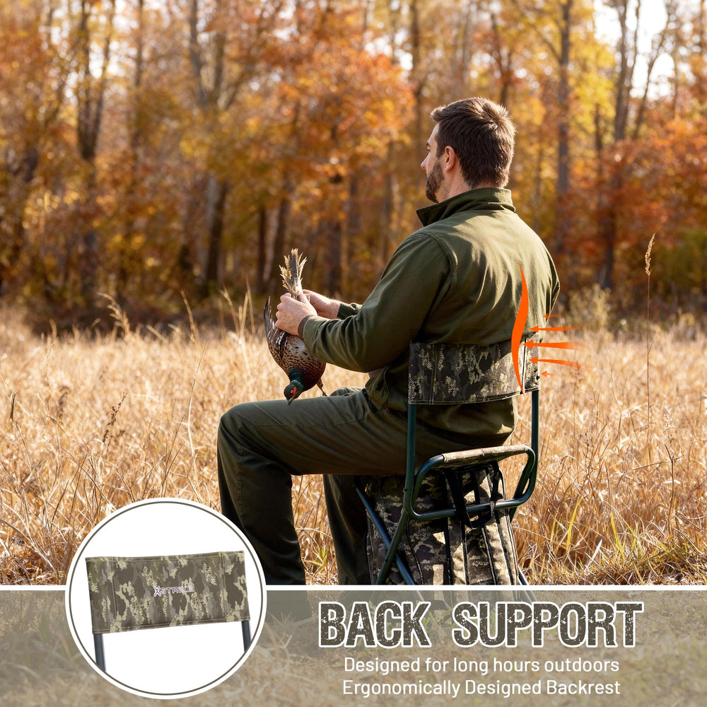 X Strike chair rests on non-slip feet for stable setups.