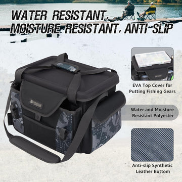 Side pockets for lure boxes and additional accessories