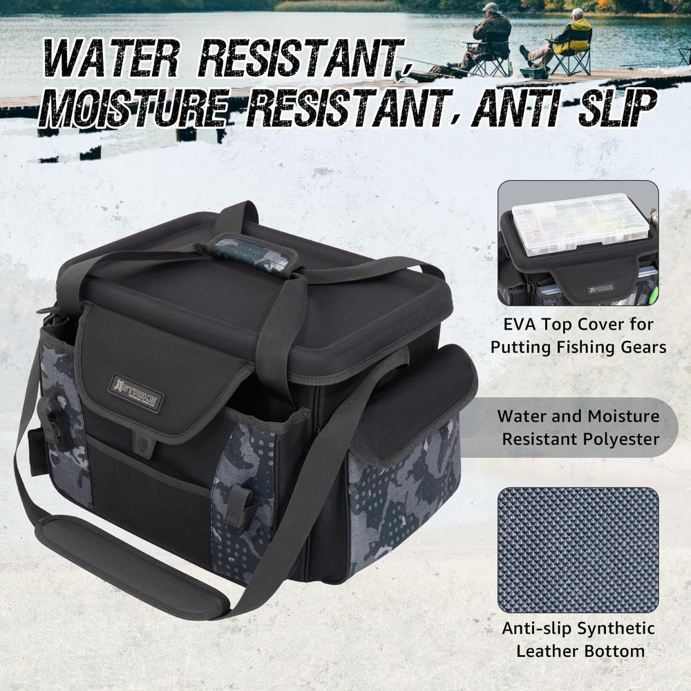 Side pockets for lure boxes and additional accessories
