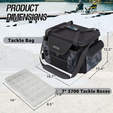 Close-up of water-resistant 420D fabric on X-Strike tackle bag