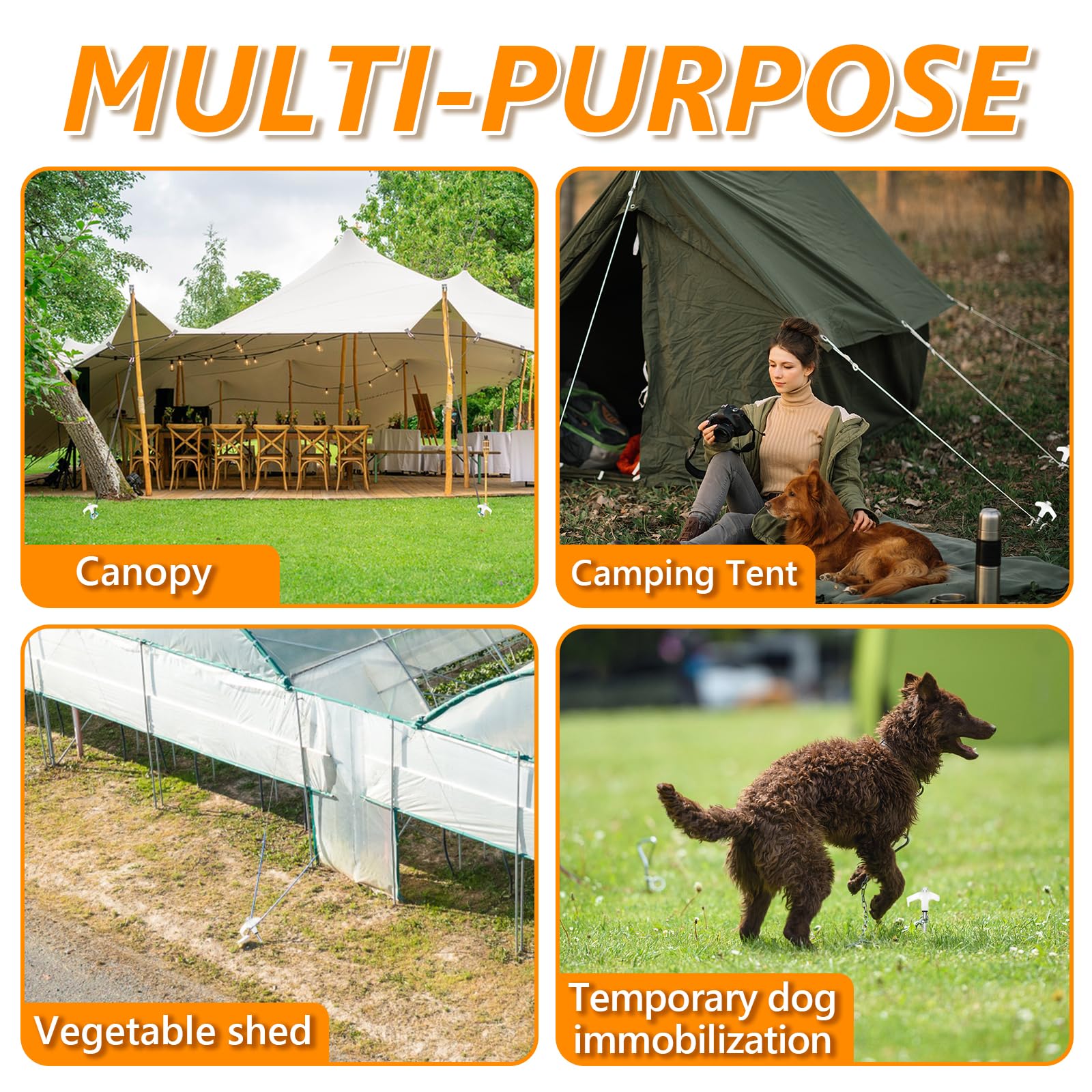 x-vesolje hex-head tent stake compatible with power tools for quick setup.