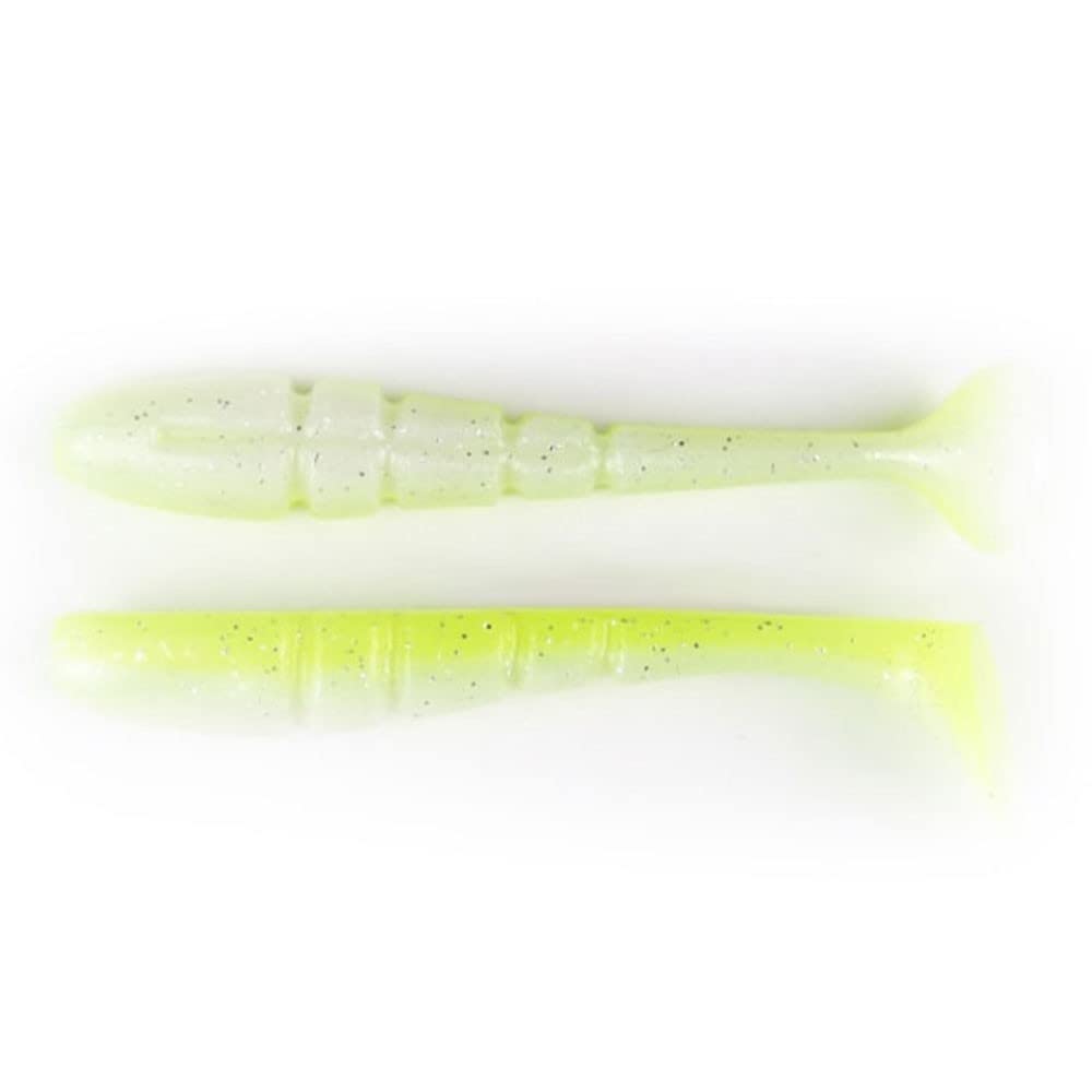 X-Zone Lures Pro Series Mini Swammer chartreuse pearl 3.5 inches for finesse fishing with lifelike tail action