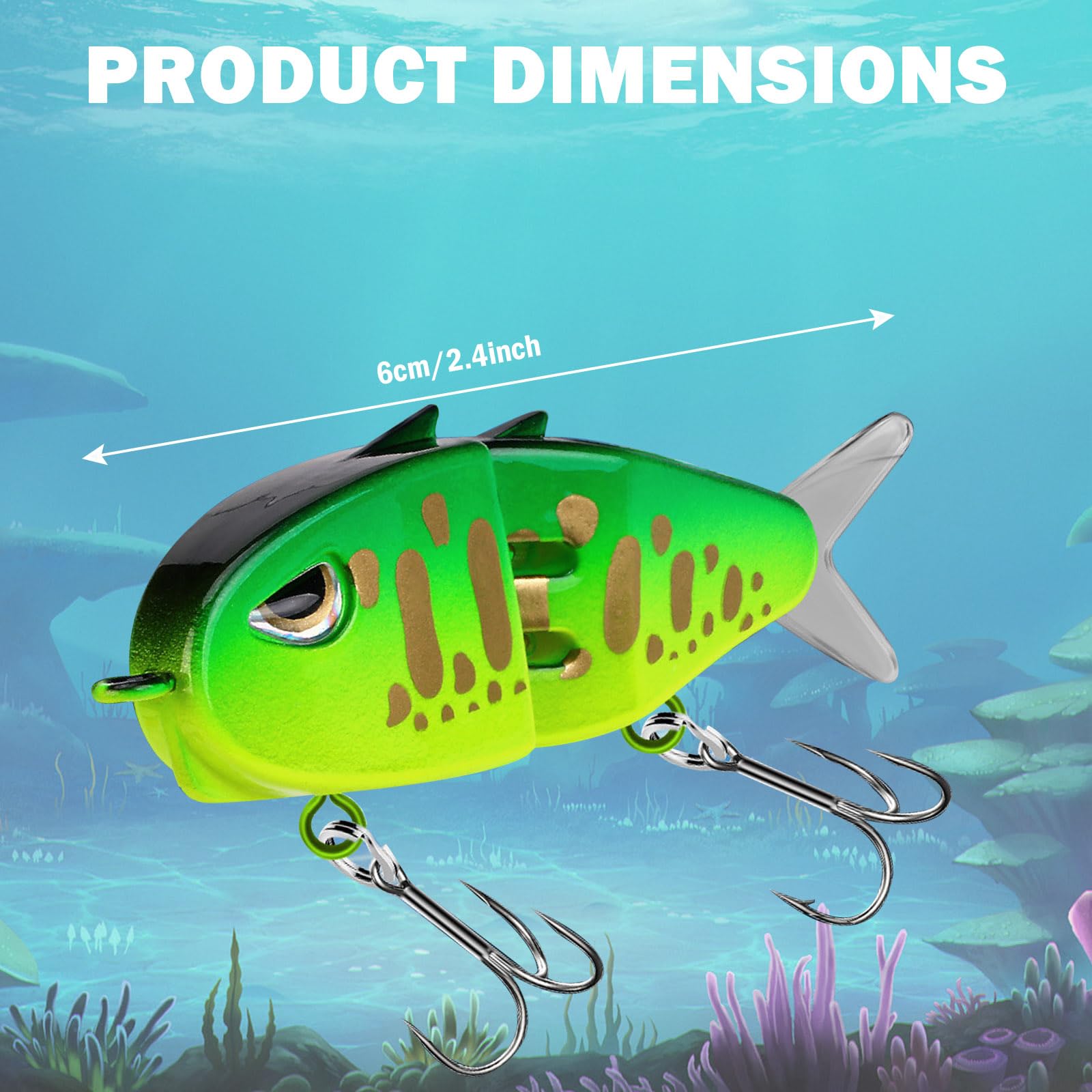 Xanadued 2 Pack Mini Glide Bait – side profile