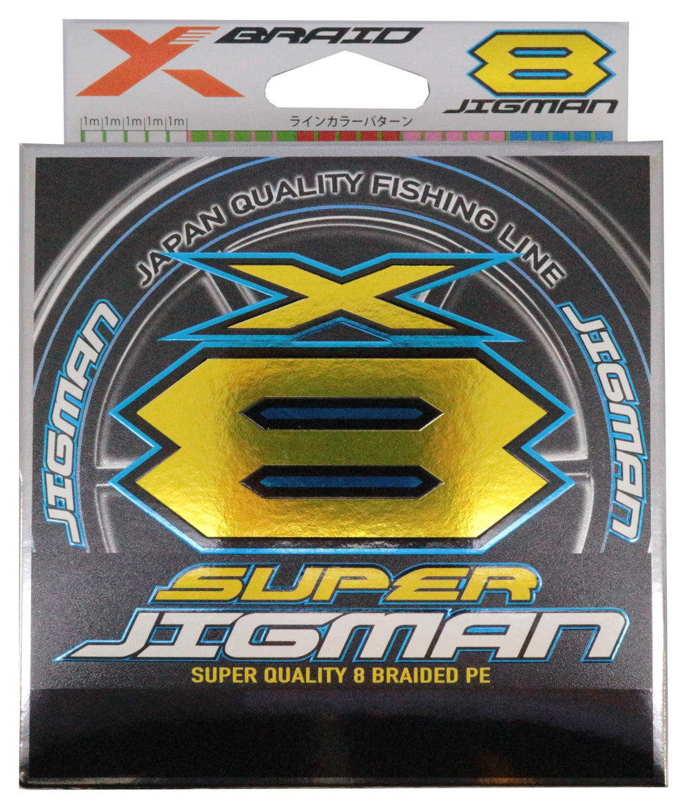 X BRAID Super Zigman X8 300m No. 3 50lb spool label shows durable braid for reliable fishing.