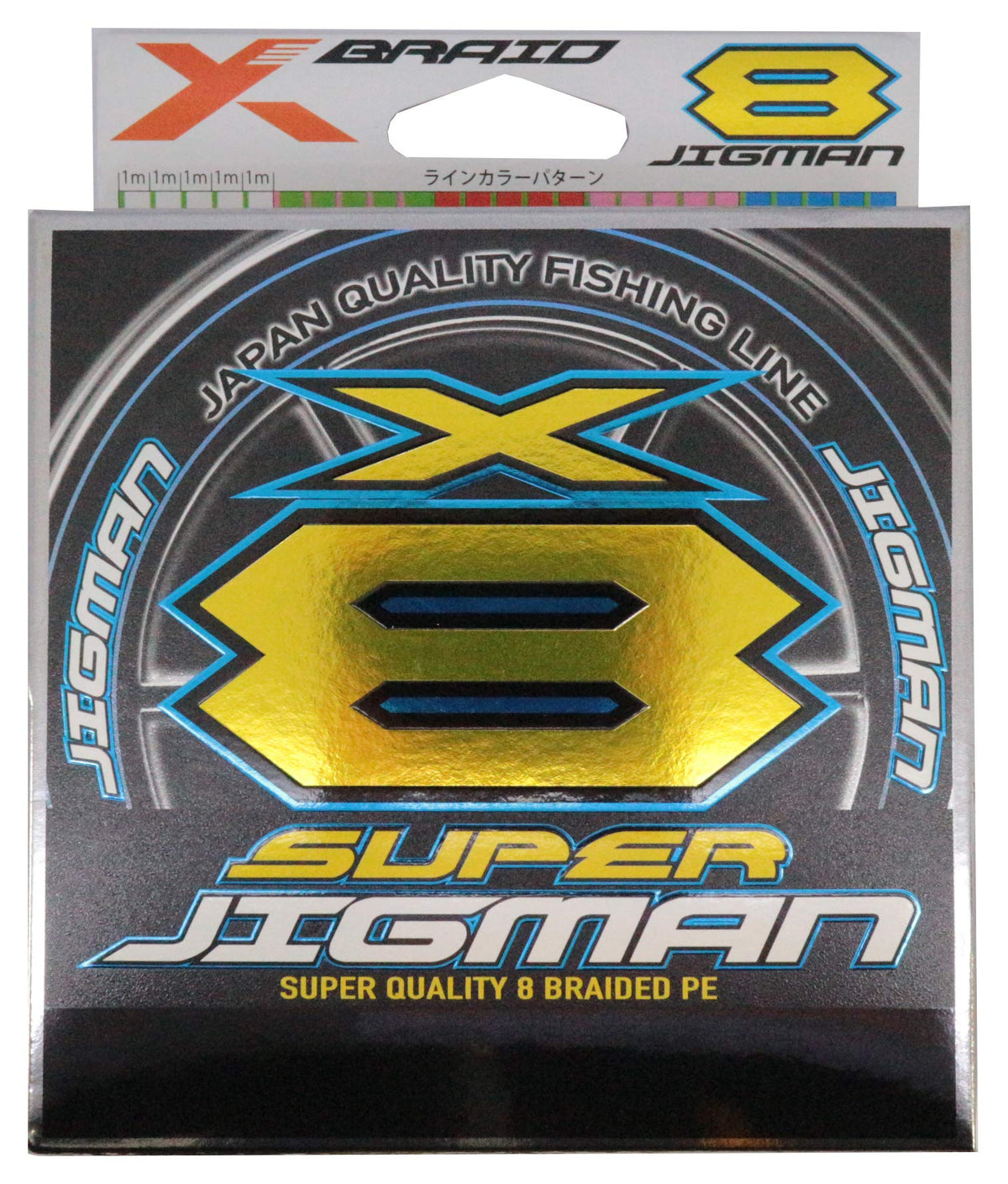 X BRAID Super Zigman X8 spool showing 300m length and color options for inshore fishing.
