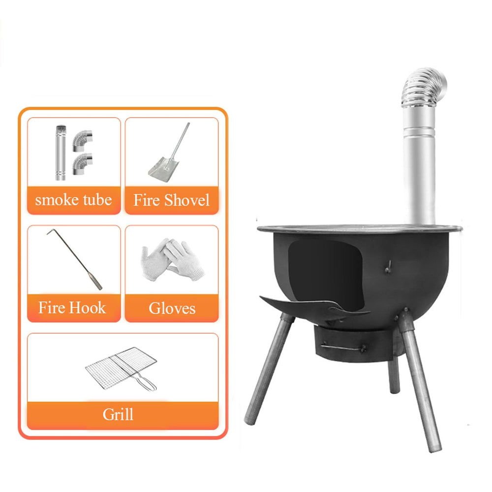 XCHEN stove with large firewood mouth for easier fueling