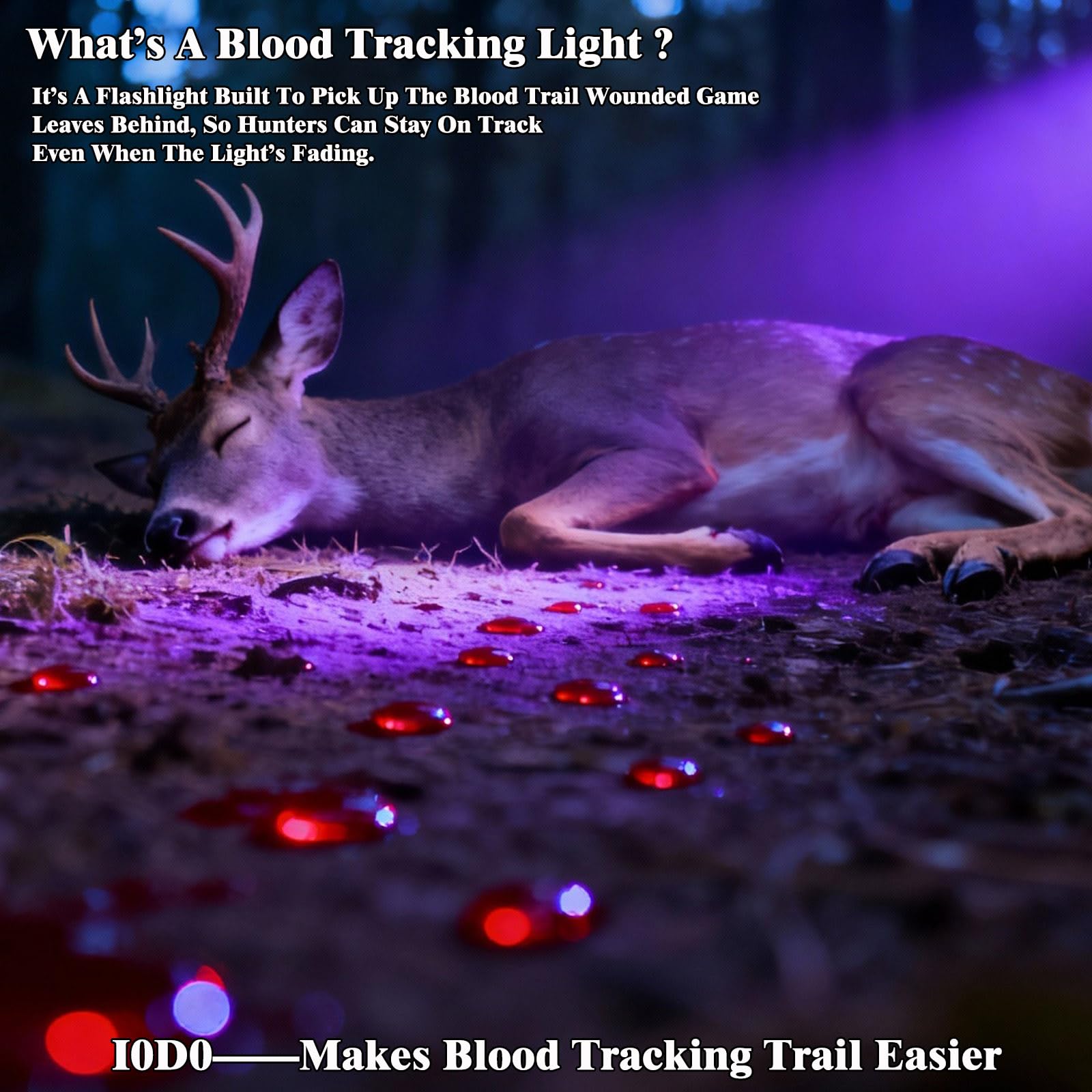 xcvoc Adjustable focus beam narrows or widens search for blood signs.