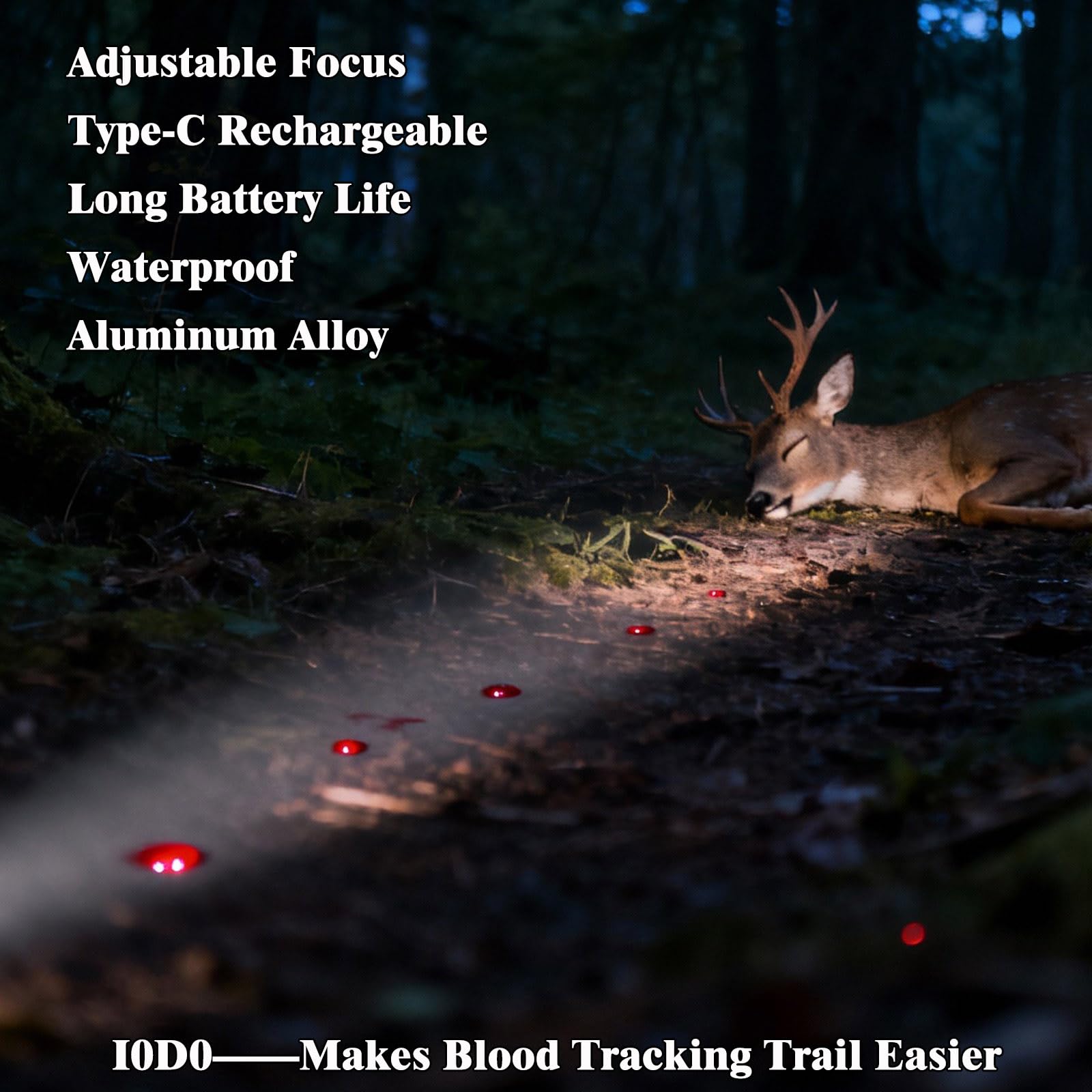 xcvoc Ergonomic grip blood-tracking flashlight reduces hand fatigue in field use.