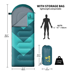 Xelaro Aquamarine sleeping bag interior zipper showing easy access for quick nights outdoors.