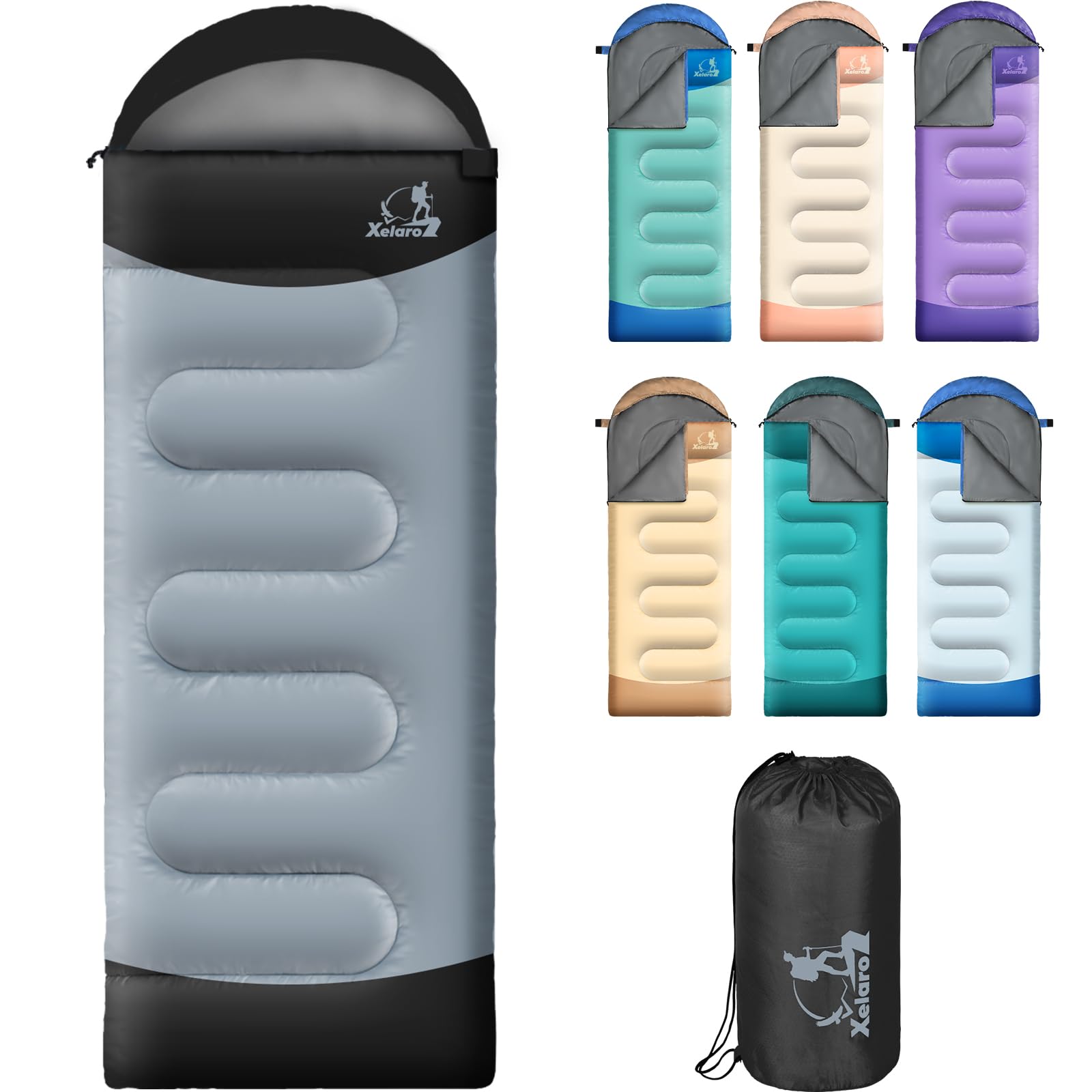 Xelaro sleeping bag waterproof shell keeps you warm outdoors.