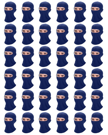 Xeoxarel balaclava navy opened style for versatile outdoor wear with cooling and UV protection