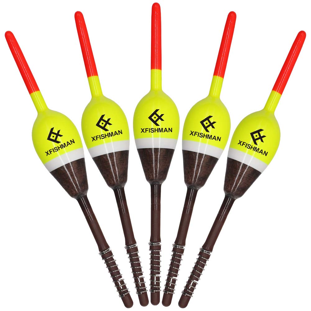 XFISHMAN Balsa floaters set, 7/8 inch oval, 5 pack