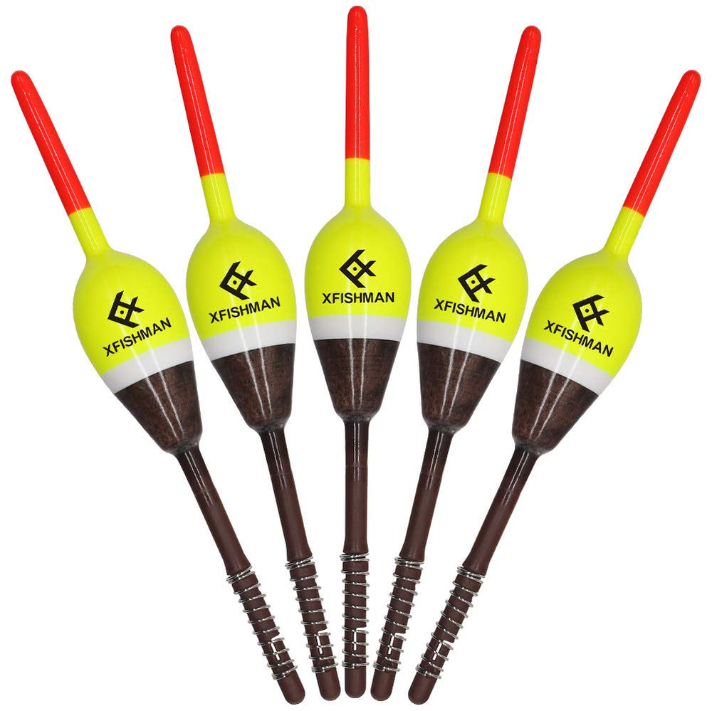 XFISHMAN Balsa floaters set, 7/8 inch oval, 5 pack