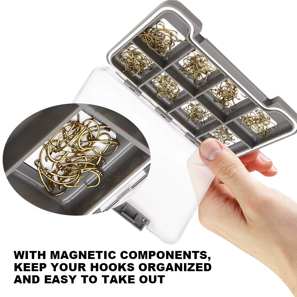 Boxed assortment of 240 barbless fly hooks