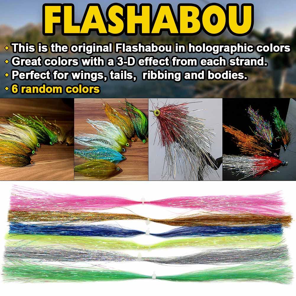 XFISHMAN brass beads and flashabou add color for eye-catching beginner flies.