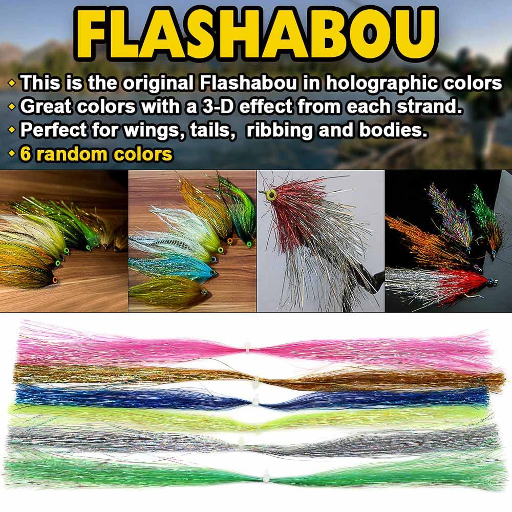 XFISHMAN brass beads and flashabou add color for eye-catching beginner flies.